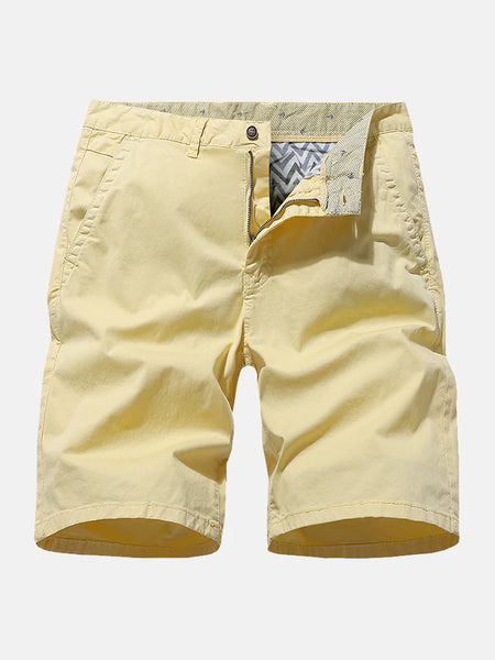 Plain Chino Shorts With Pocket