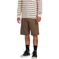 Casual Zipper Closure Chino Short
