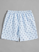 Anchor Print Drawstring Swim Shorts