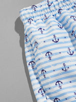 Anchor Print Drawstring Swim Shorts