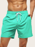 Drawstring Waist Swim Trunks