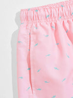 Allover Shark Print Pocket Swim Shorts