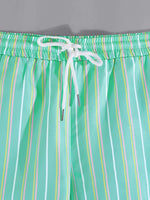 Color Striped Swim Shorts