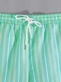 Striped Drawstring Versatile Shorts
