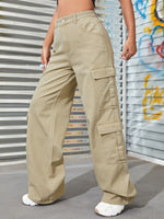 Zipper Fly Flap Pocket Jeans