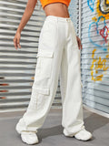 Zipper Fly Flap Pocket Jeans