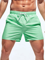 Solid Colored Swim Trunks