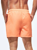 Drawstring Pocket Non Stretch Swim Trunks