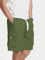 Drawstring Waist Swim Shorts