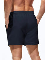 Drawstring Pocket Non Stretch Swim Trunks