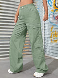 Zipper Fly Flap Pocket Jeans