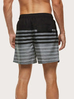 Striped Print Beach Shorts