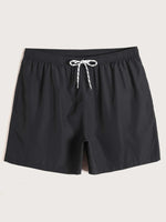 2 Pieces Drawstring Swim Trunks