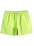 Drawstring Waist Non Stretch Swim Trunks