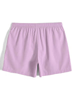 Drawstring Waist Non Stretch Swim Trunks