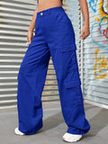 Zipper Fly Flap Pocket Jeans