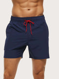 Drawstring Waist Swim Trunks