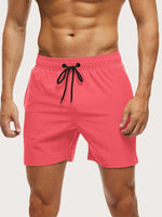 Drawstring Waist Swim Trunks