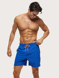 Drawstring Waist Swim Trunks