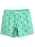 Fish Print Non Stretch Swim Trunks