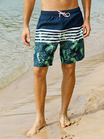 Tropical Print Beach Shorts