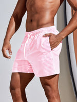 Color Striped Swim Short