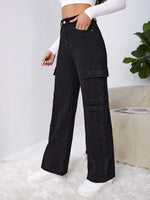 Western Flap Pocket Ripped Jeans