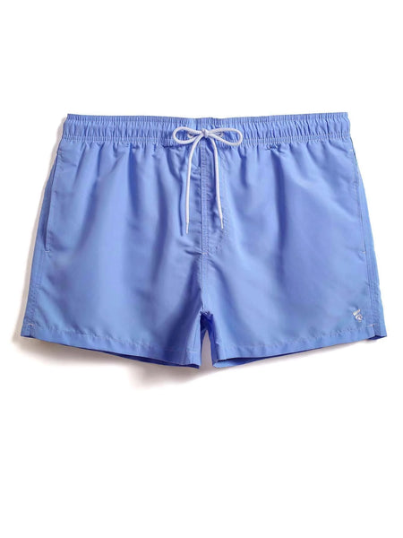 Classic Plain Waist Swim Trunks With Pocket