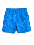 Striped Patched Waist Swim Trunks