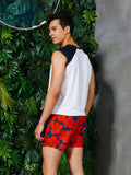 Drawstring Waist Slant Pocket Beach Shorts