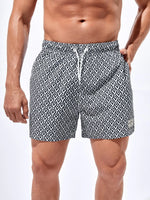 Geometric Patterned Swim Trunks