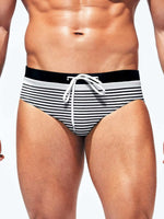 Striped Knot Waist Swim Brief