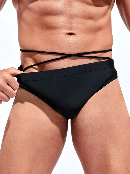 Medium Stretch Solid Color Swim Brief