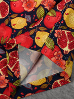 Lemon And Pomegranate Print Swim Trunks