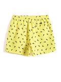 Non Stretch Allover Print Drawstring Waist Swim Trunks