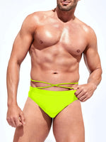 Medium Stretch Solid Color Swim Brief