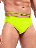 Medium Stretch Solid Color Swim Brief