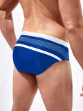 Striped Drawstring Swim Briefs