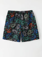 Gamepad Print Swim Shorts