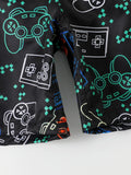 Gamepad Print Swim Shorts