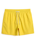 Solid Colored Waist Swim Trunks