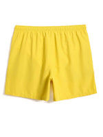 Solid Colored Waist Swim Trunks