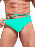 Medium Stretch Solid Color Swim Brief