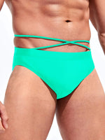 Medium Stretch Solid Color Swim Brief