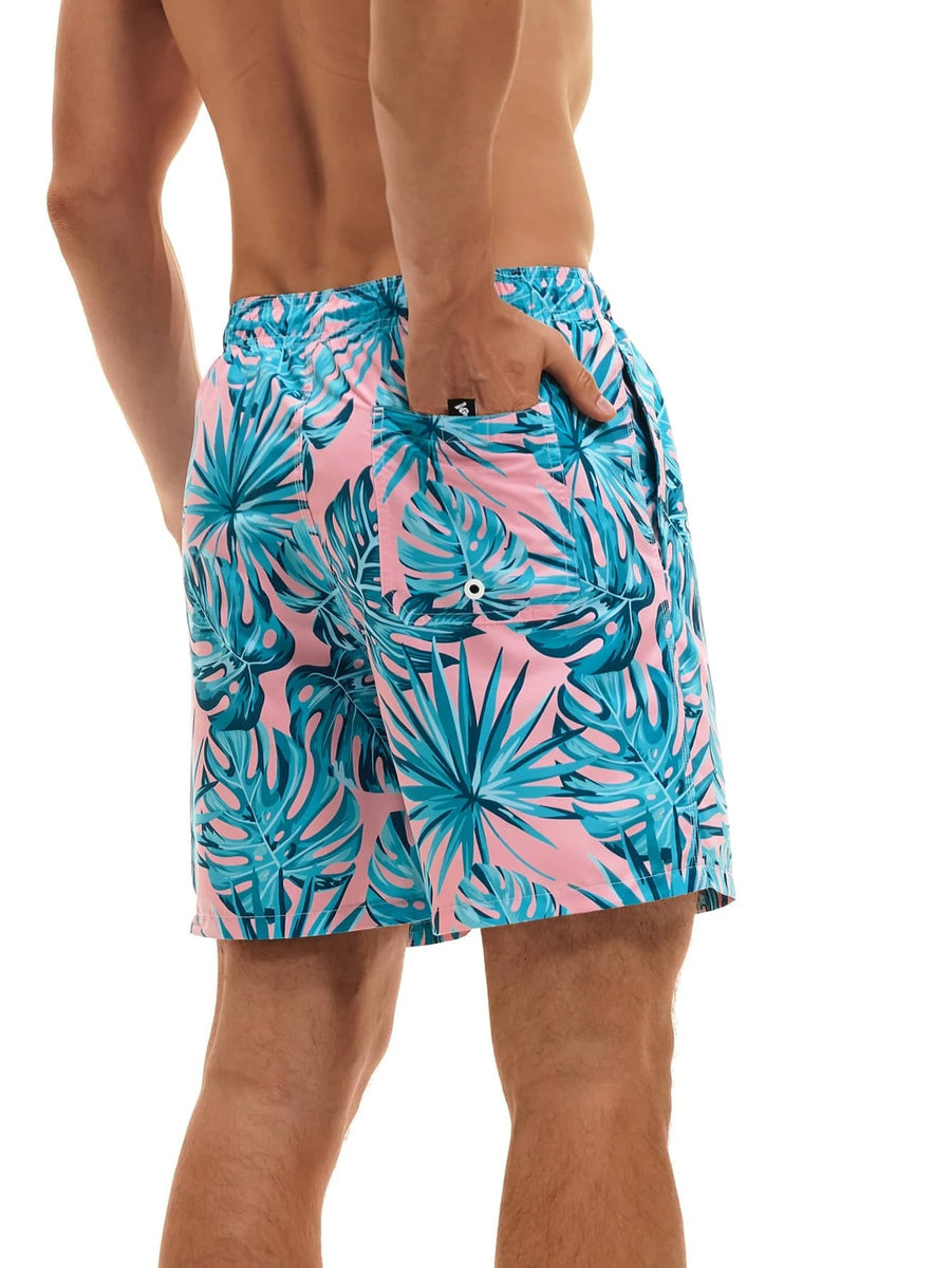 Drawstring Tropical All Over Print Swim Trunks – Waves And Trunks