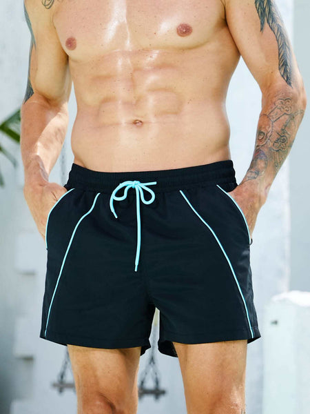 Contrast Waist Swim Trunks