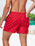 Patched Detail Swim Trunks