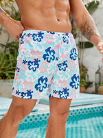 Allover Floral Print Swim Trunks