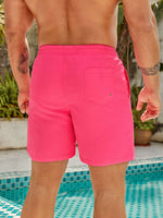 Plain Non Stretch Waist Swim Trunks