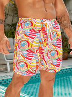 Allover Print Drawstring Shorts